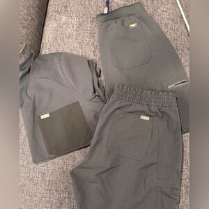 Figs Women's Charcoal Gray Scrub Set